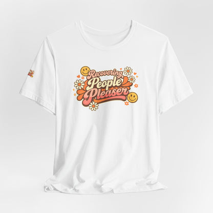 Recovering People Pleaser T-Shirt — Retro Floral Smiley Tee
